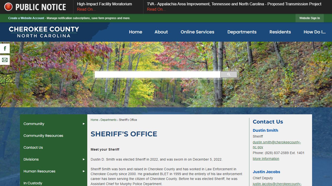 Sheriff's Office | Cherokee County, NC